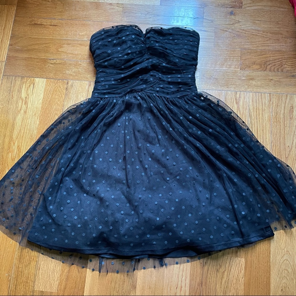 Delia’s Mini Polka Dot Strapless Tulle Dress